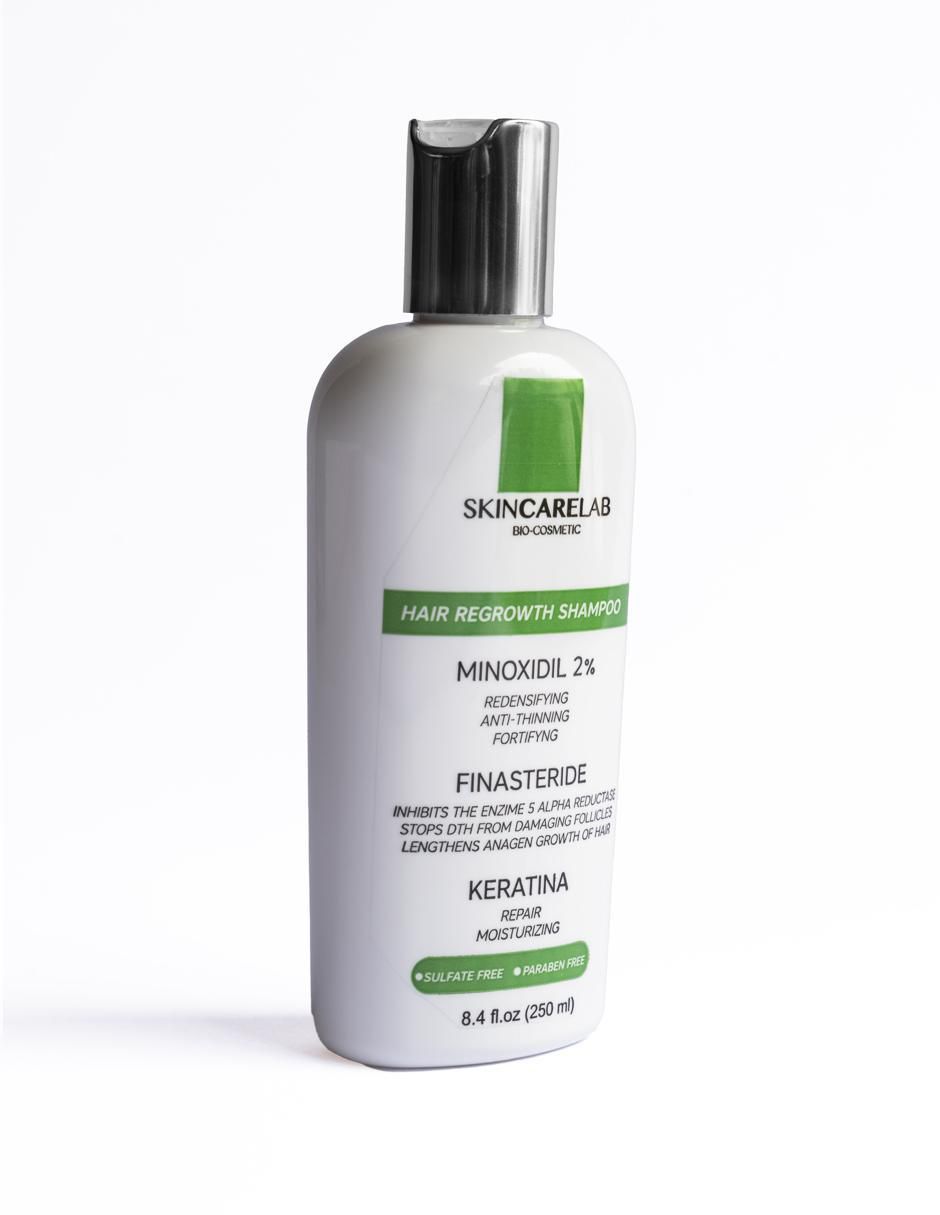 Shampoo anticaída para cabello Estimulante con Minoxidil al 2% Finasteride 1% y Keratina 2