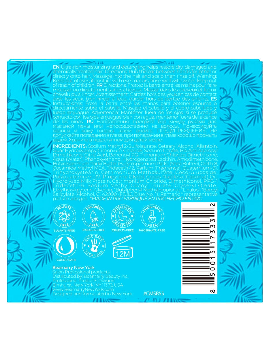 Shampoo sólido hidratante para cabello Coconut Milk 3
