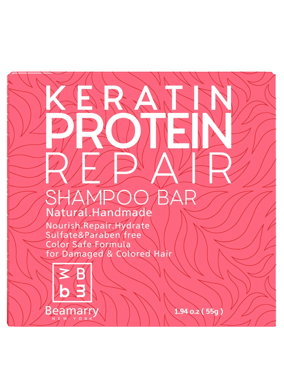 Shampoo sólido reparador para cabello hidratante con keratina 2