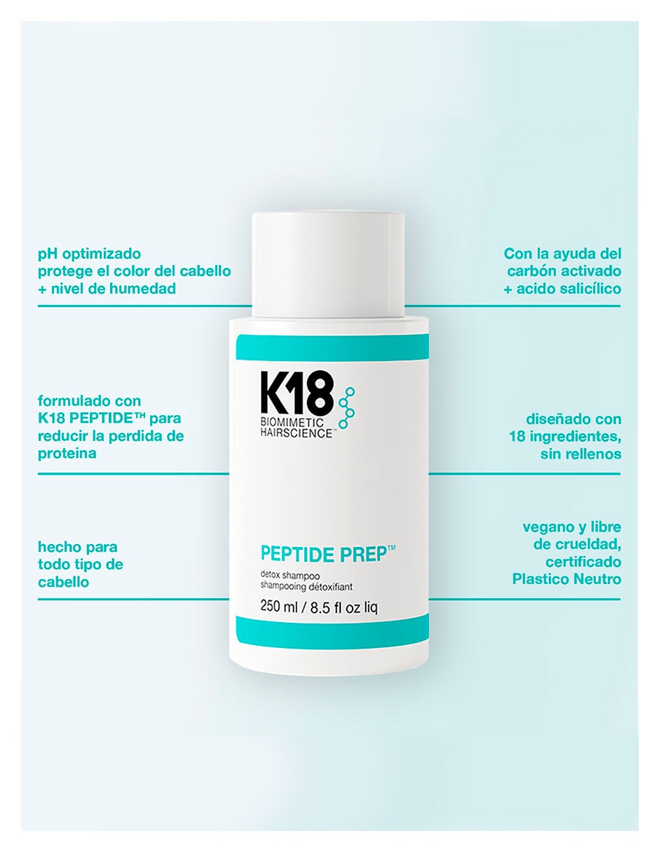 Shampoo para cabello Detox K18 Peptide Prep 3