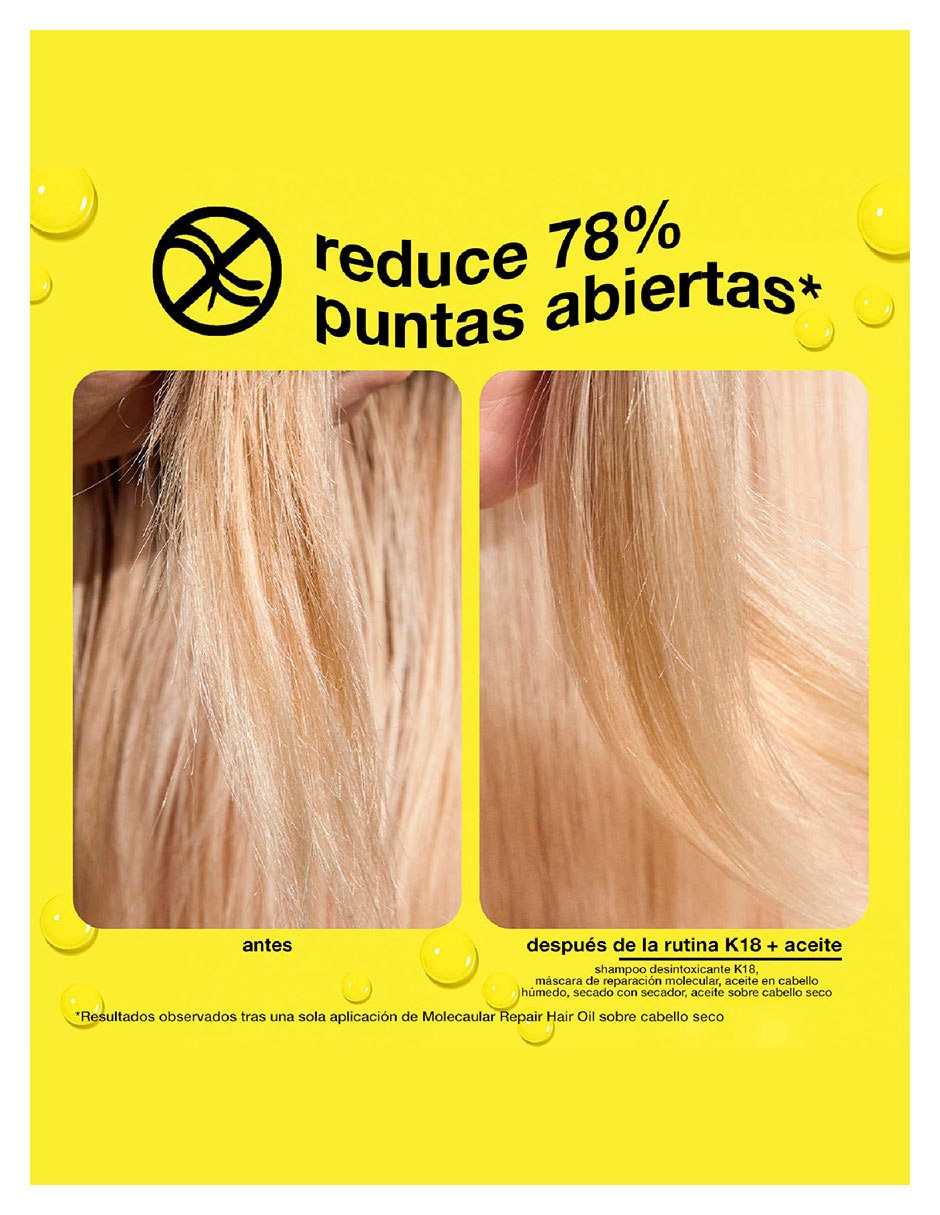 Aceite Molecular Repair Hair Oil K18 30 ml 4