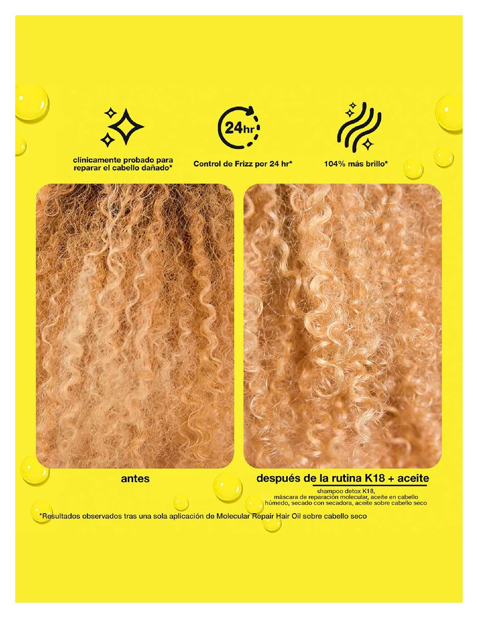 Aceite Molecular Repair Hair Oil K18 30 ml 9