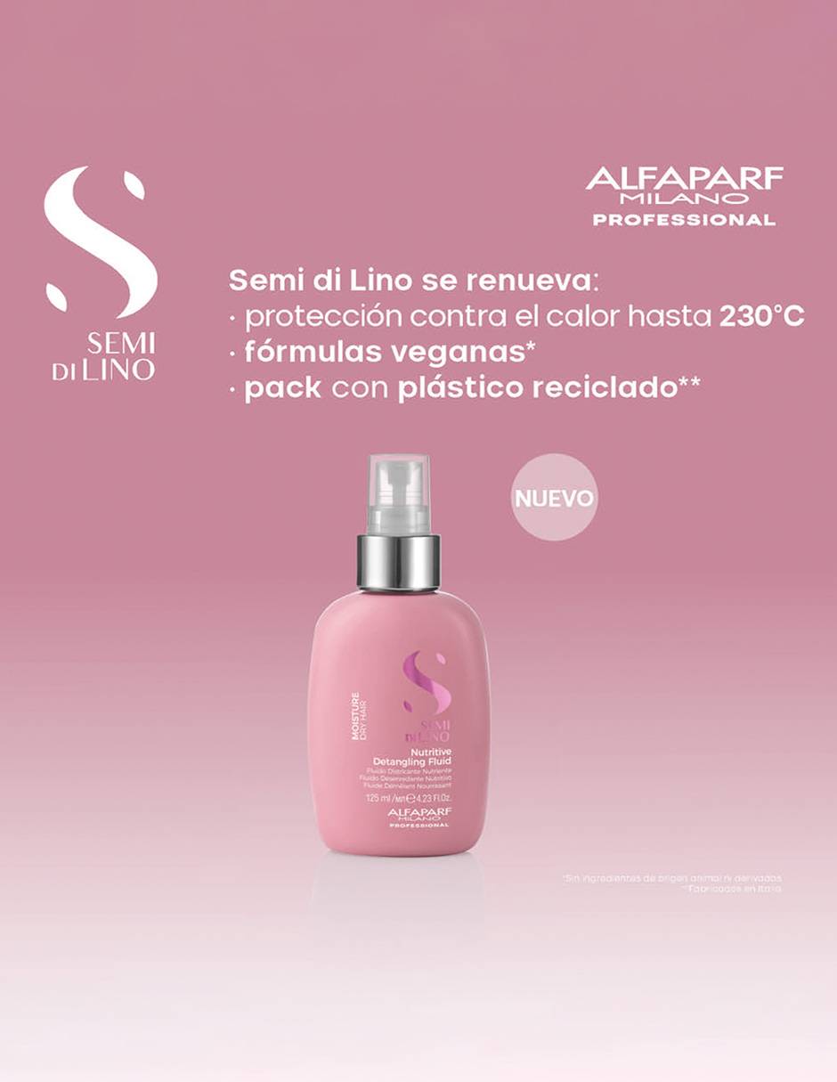 Crema para todo tipo de cabello Nutritive Detangling Fluid Semi Di Lino para hidratar 3