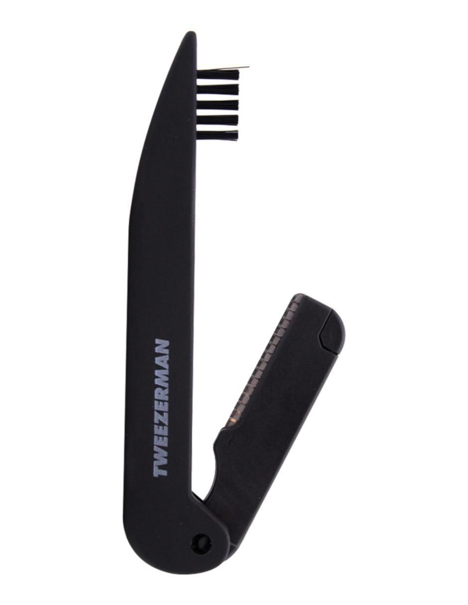 Tweezerman Maquinilla de afeitar para cejas con 3 cuchillas de repuesto y  tapa de seguridad