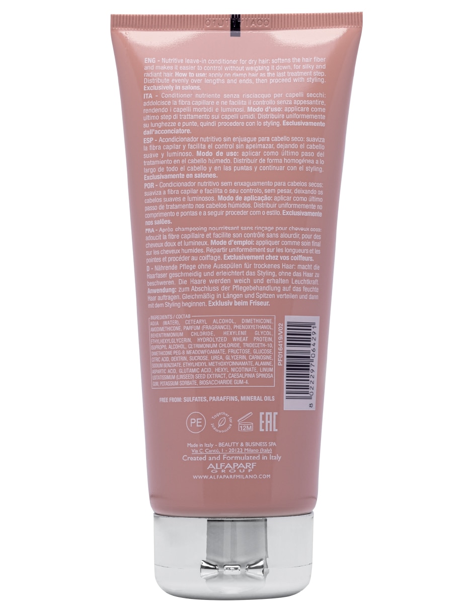 Crema para todo tipo de cabello Nutritive Leave-in Conditioner Semi Di Lino para hidratar 3