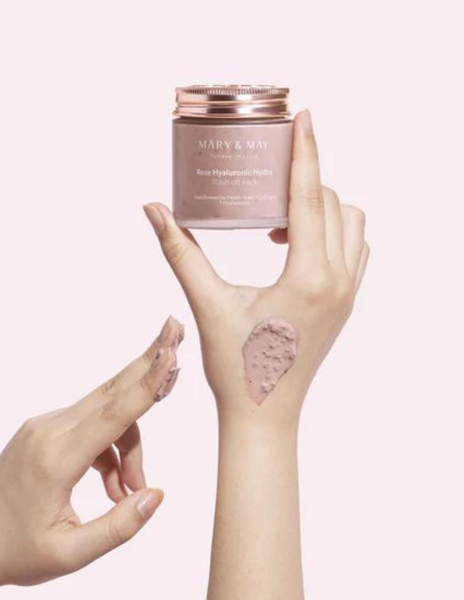 Mascarilla Rose Hyaluronic Hydra Wash Off Pack para humectar 3