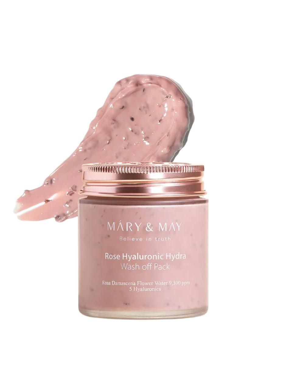 Mascarilla Rose Hyaluronic Hydra Wash Off Pack para humectar 4
