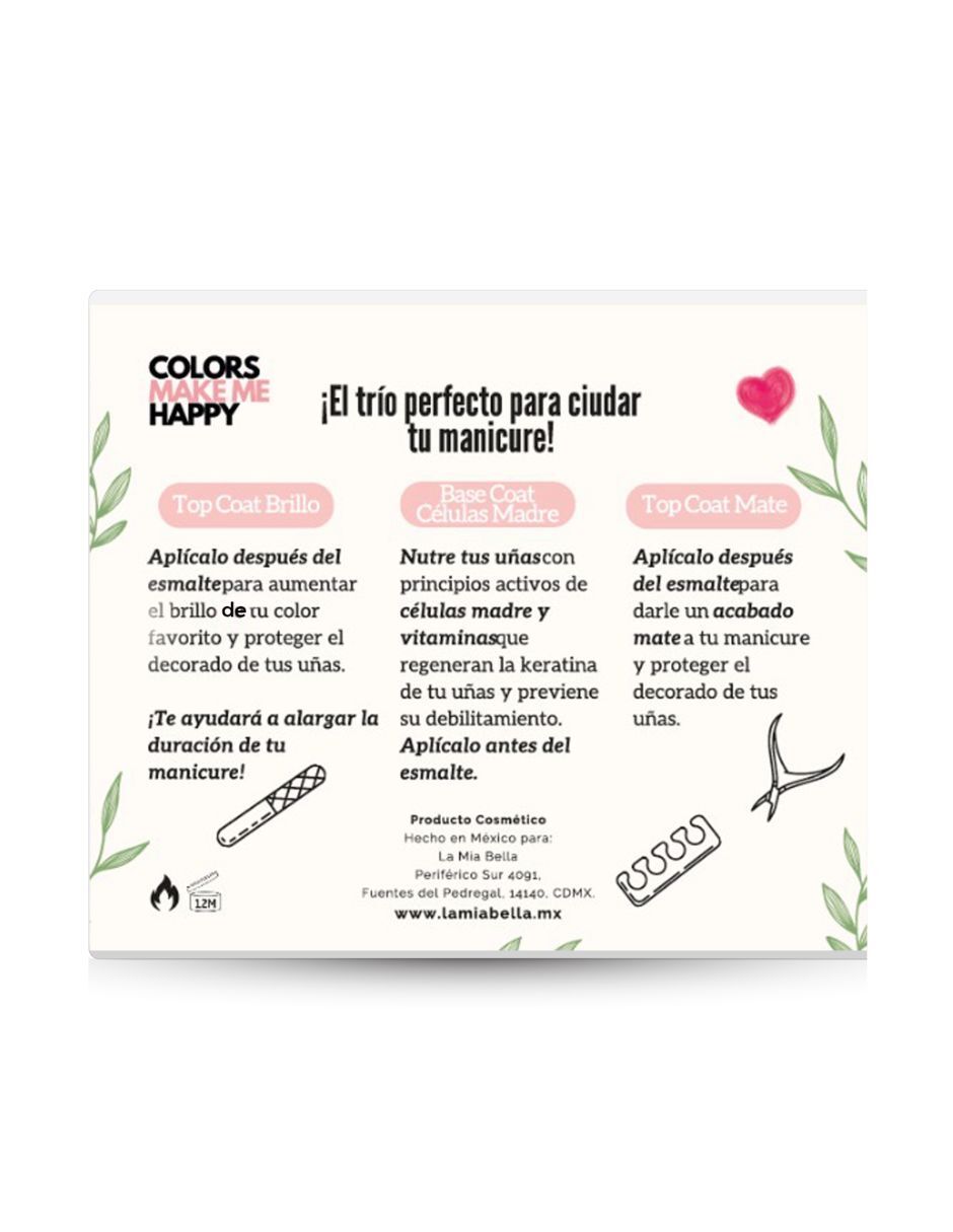 Kit esmalte para uñas Set de Manicure 3