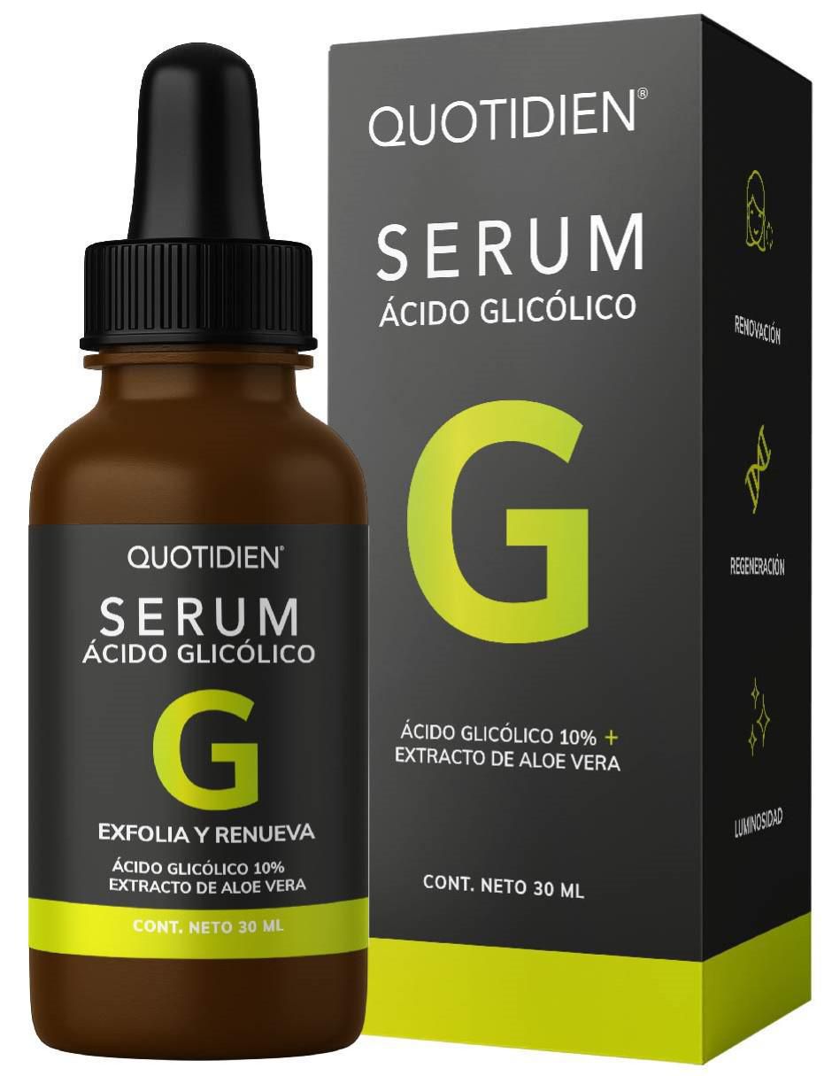 Sérum exfoliante facial Acido Glicólico + aloe vera y glicerina skin care suero facial piel normal