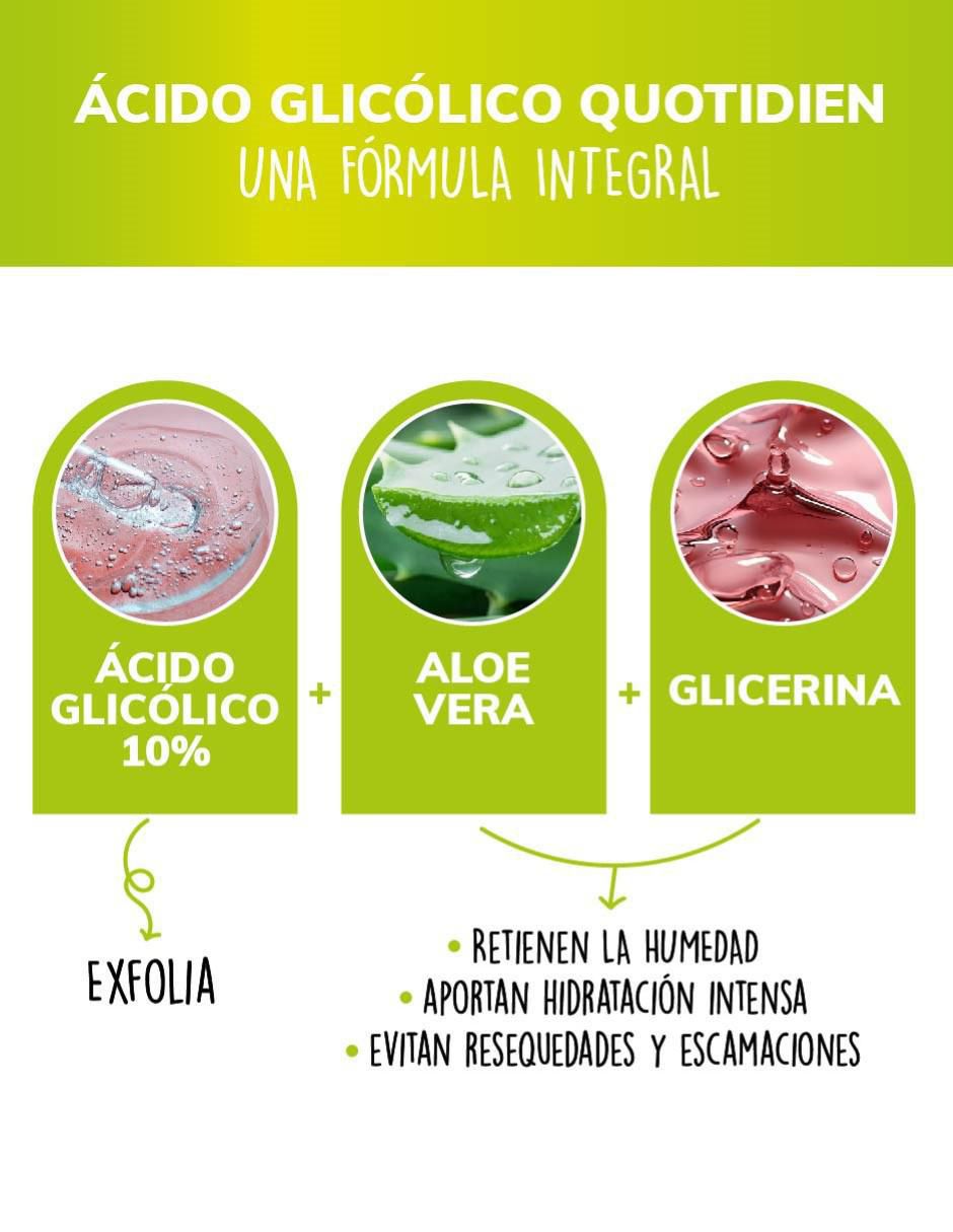 Sérum exfoliante facial Acido Glicólico + aloe vera y glicerina skin care suero facial piel normal 6