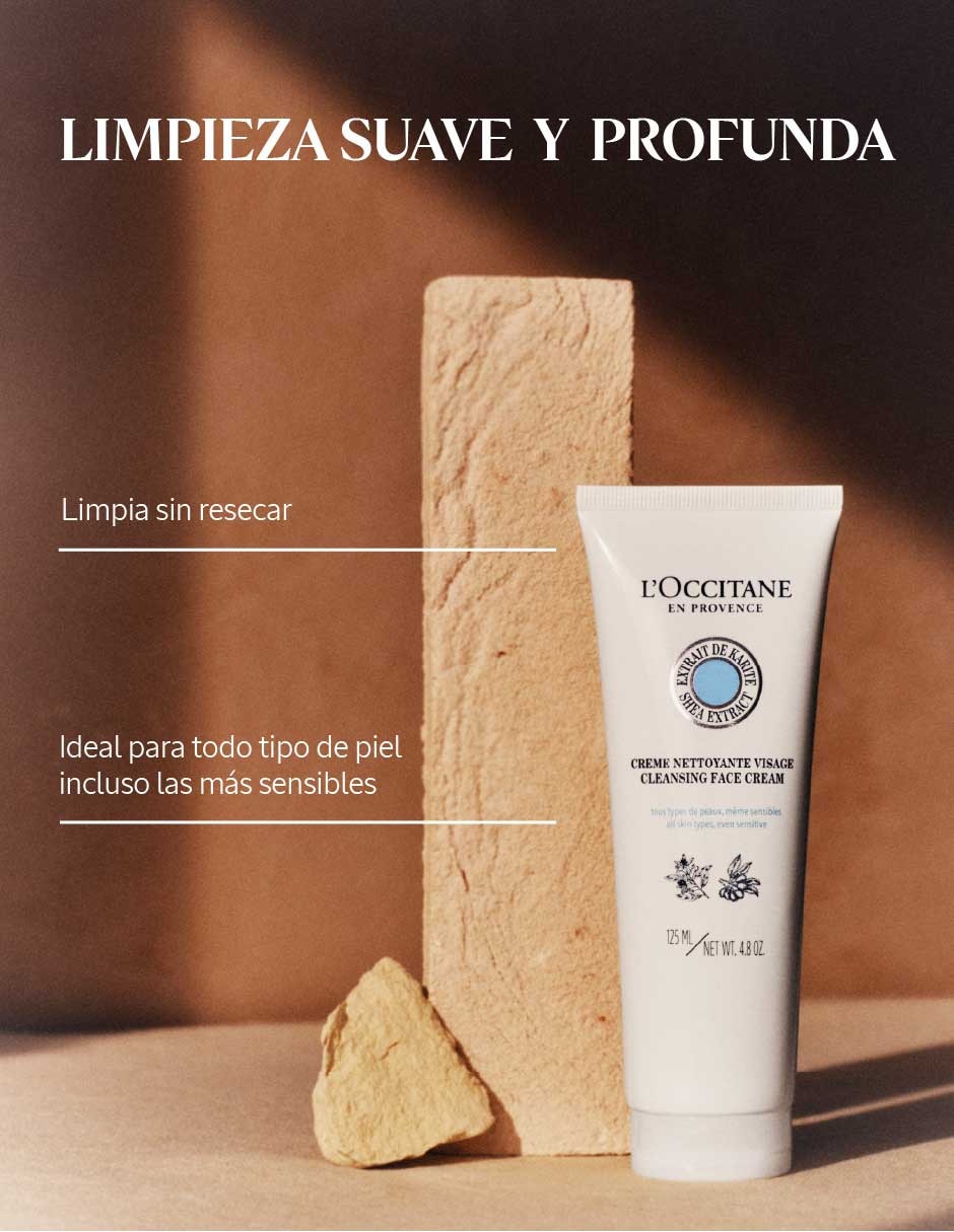 Limpiador facial Locc crema limpiadora karite 125 ml para desmaquillar 2