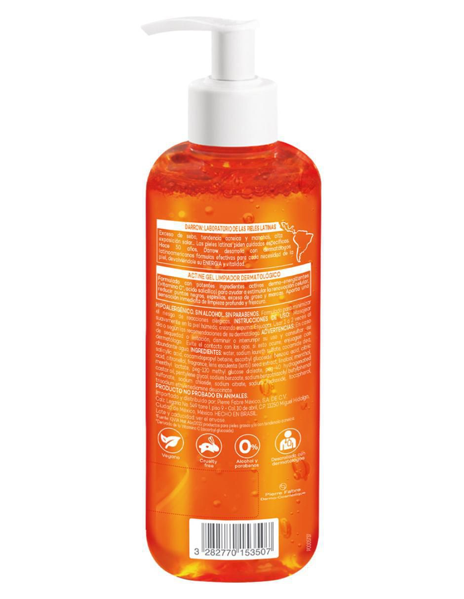 Limpiador facial Actine Gel Limpiador para disminuir puntos negros 2