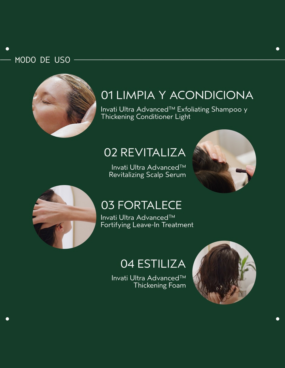 Sérum anticaída para cuero cabelludo Invati Ultra Advanced Revitalizante 6