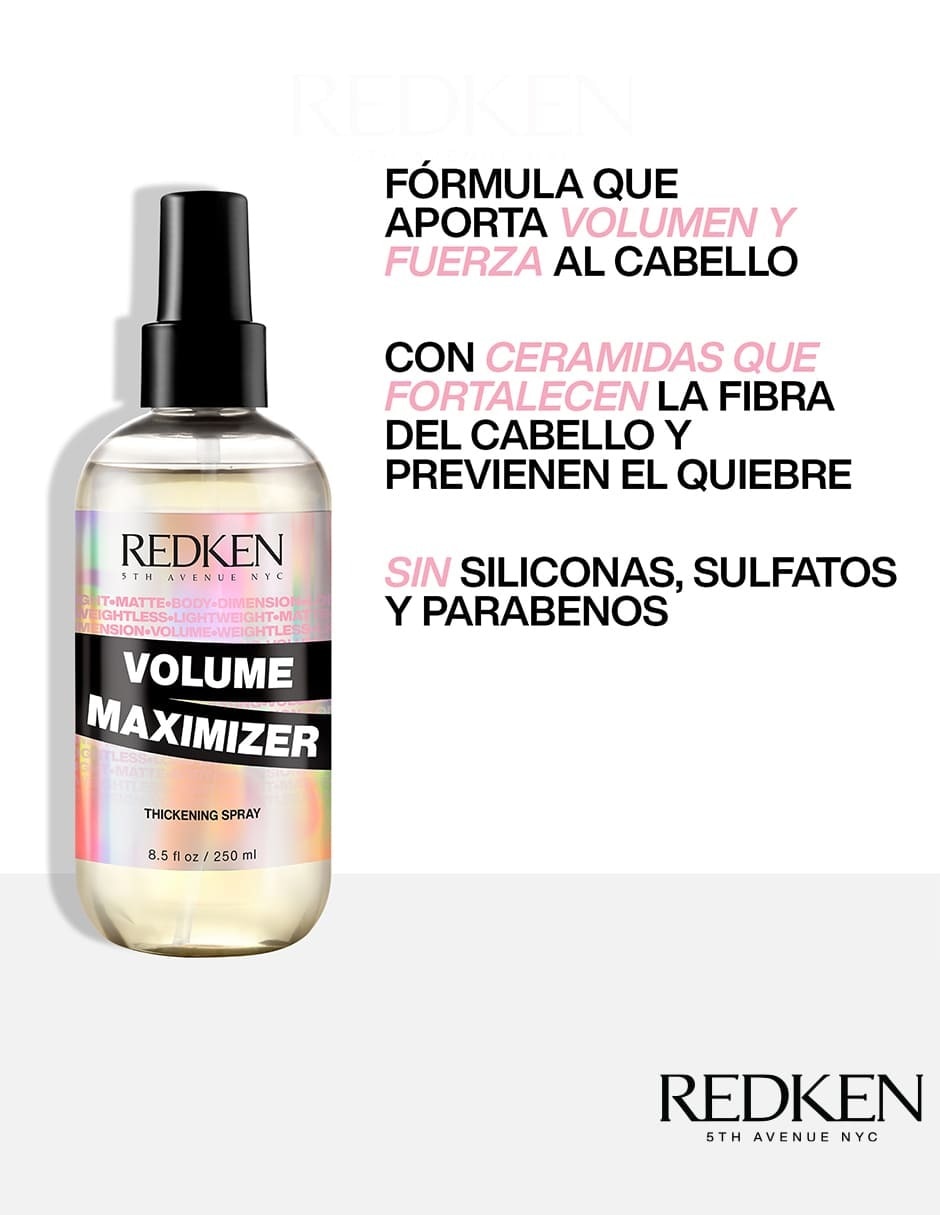 Spray para cabello todo tipo Volume maximizer Styling 250 ml 3