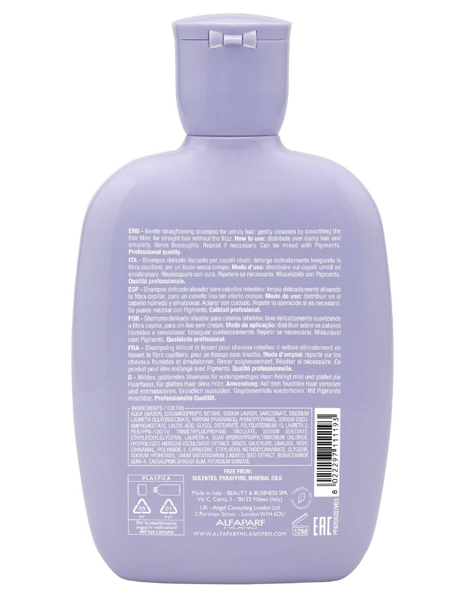 Shampoo anti frizz para cabello crespo Delicado Smoothing Low 2