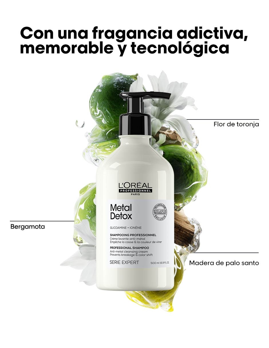 Shampoo reparador para cabello anti- depósito de metales 500 ml 3