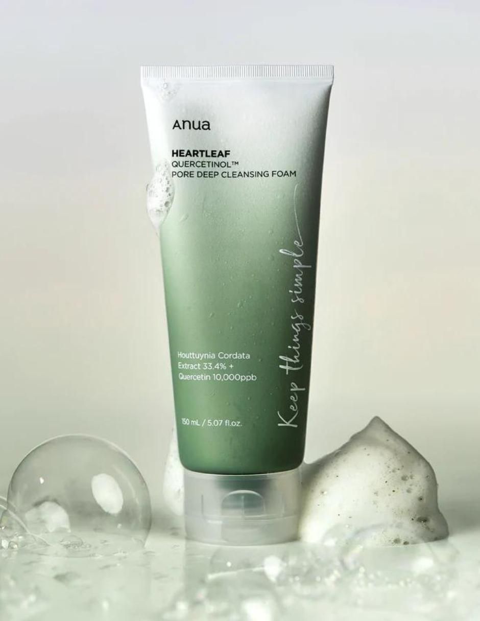 Limpiador facial Heartleaf Quercetinol Pore Deep Cleansing foam para disminuir puntos negros 4