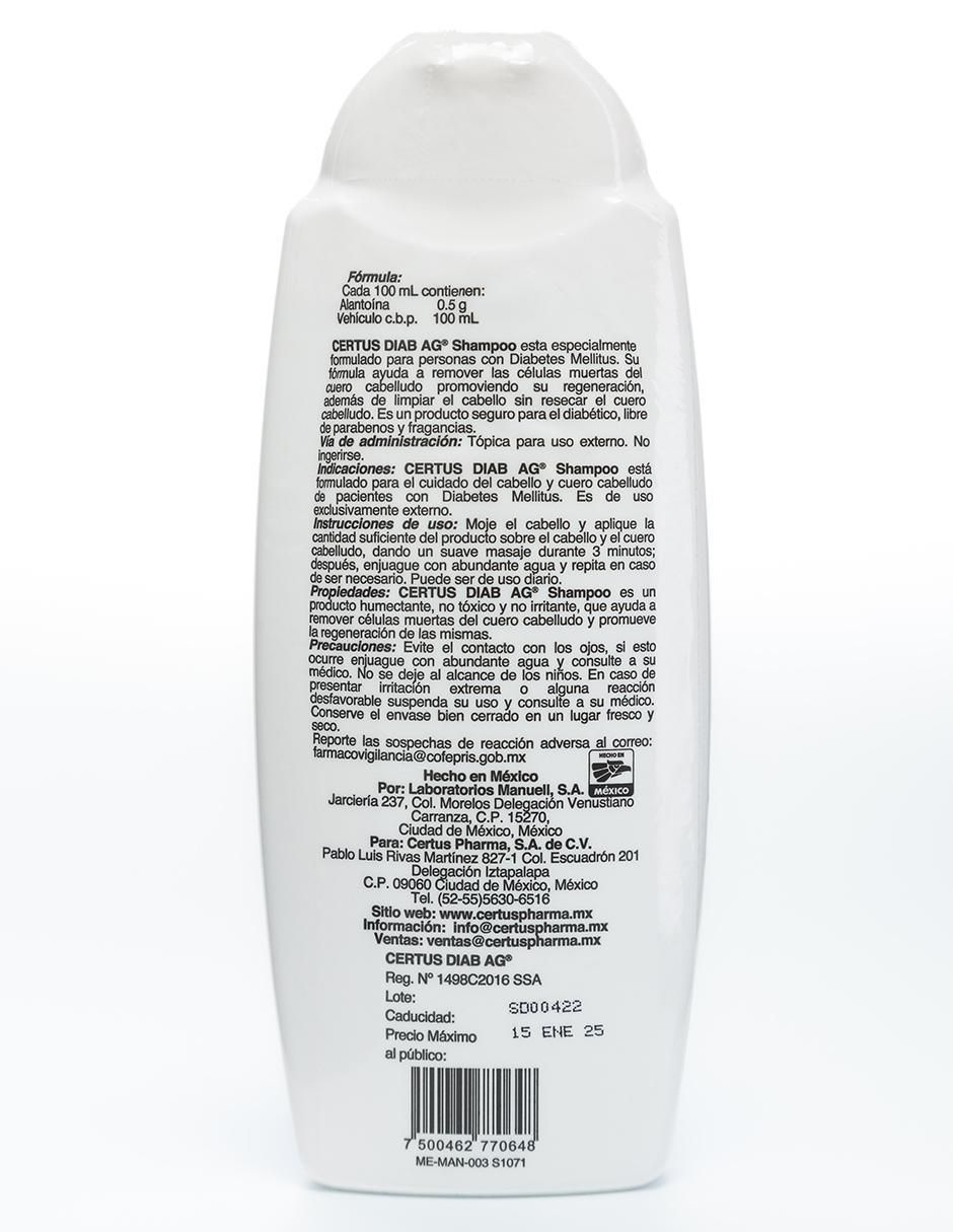 Shampoo hidratante para cabello para diabéticos 2