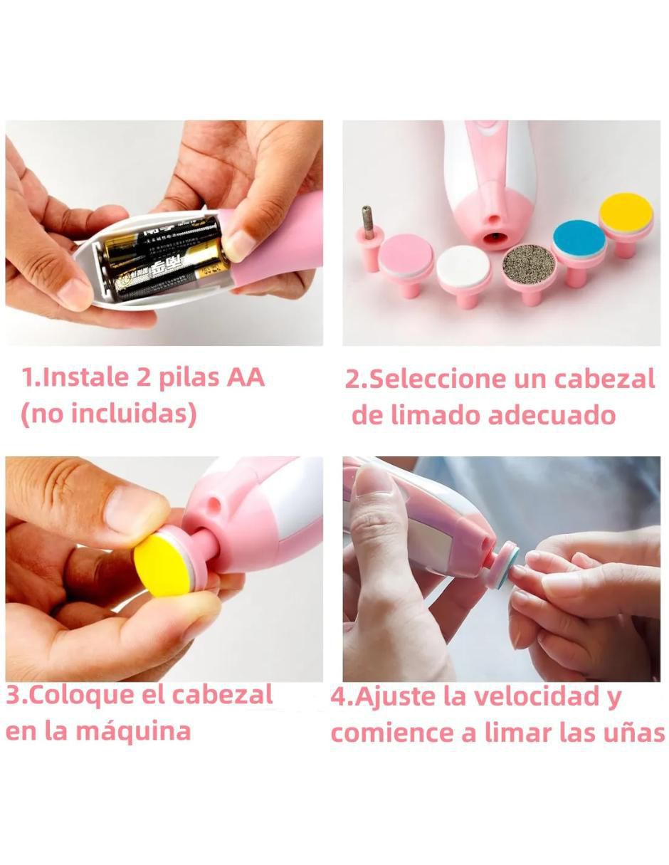 Kit lima eléctrica para uñas y pies 1 cara 3