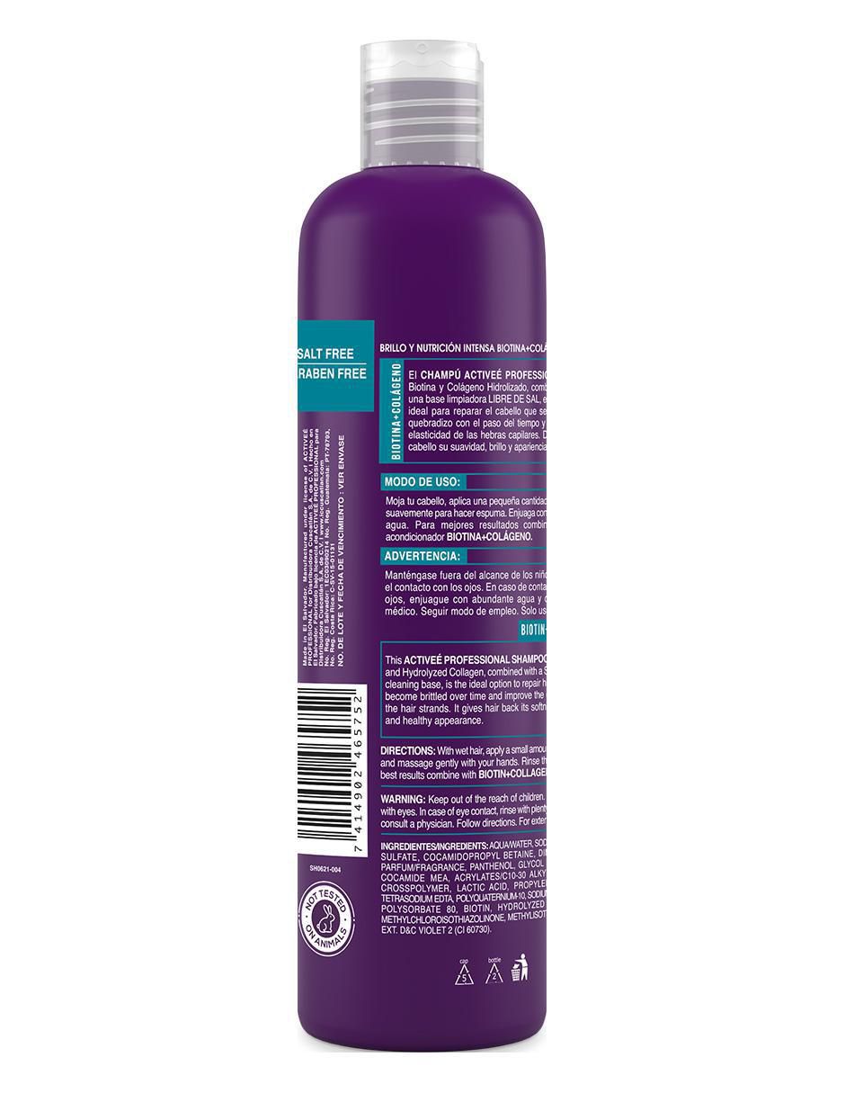 Shampoo reparador para cabello Biotin+Collagen 4