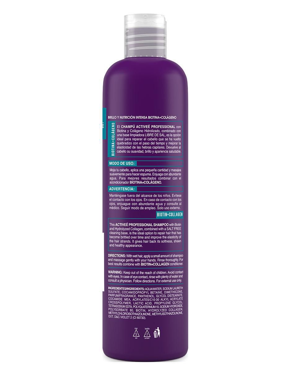 Shampoo reparador para cabello Biotin+Collagen 7