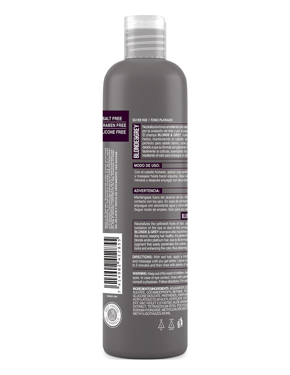 Shampoo reparador para cabello Blonde & Grey 3