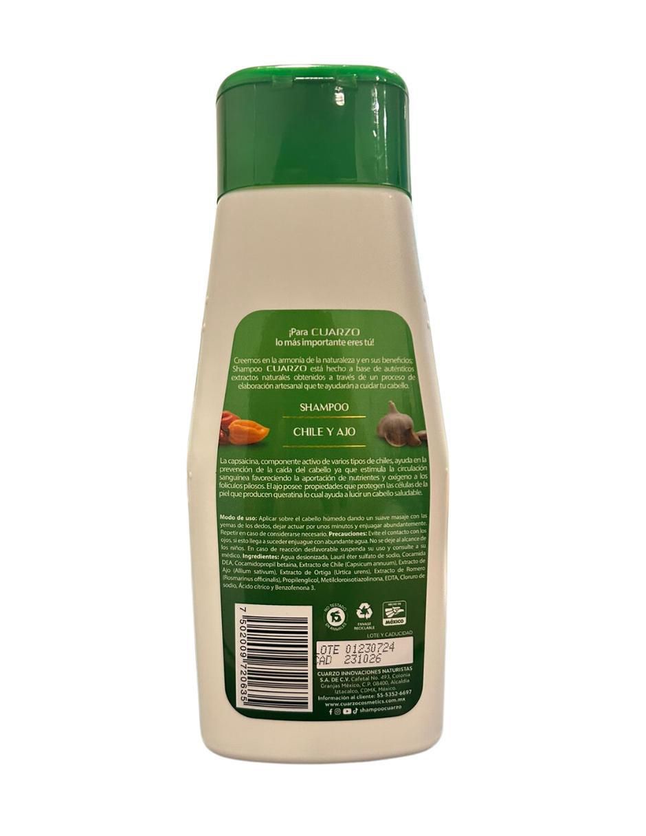 Shampoo anticaída para cabello Chile y Ajo Vidanat anticaida 2