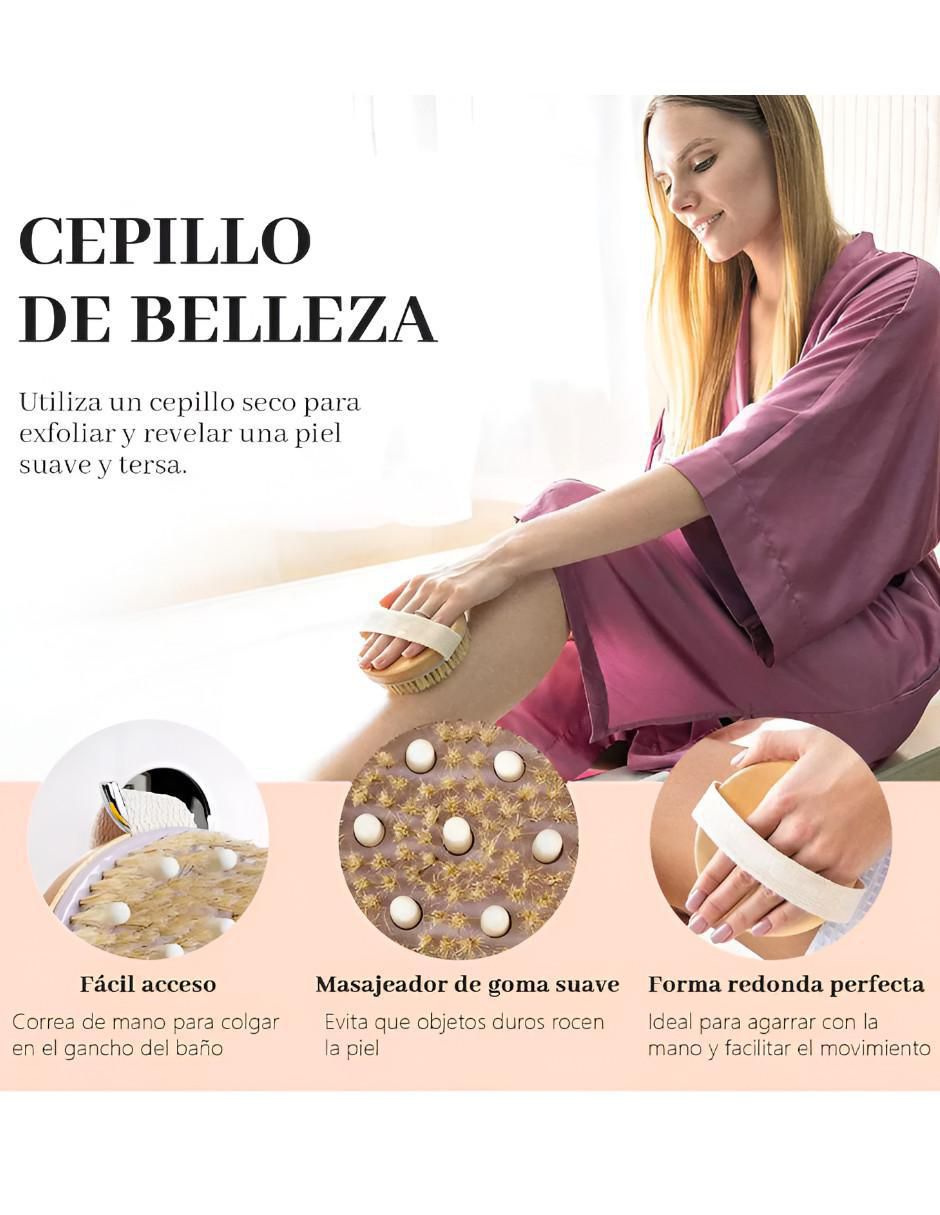 Cepillo para cuerpo de madera 5