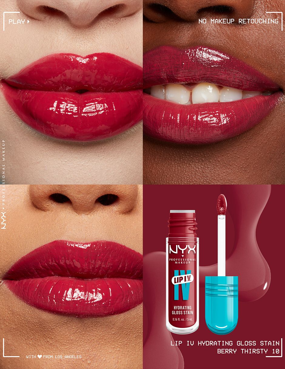 NYX PROFESSIONAL MAKEUP GLOSS HIDRAT,ROJ