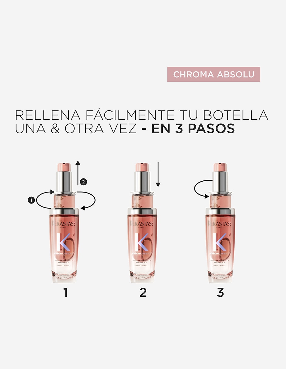 Aceite para cabello teñido L'Huile Chroma Eclat Refill Chroma absolu 75 ml 4