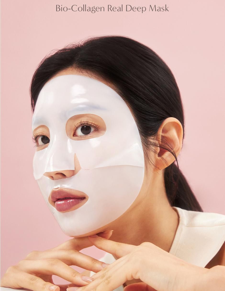 Bio Collagen Real Deep Mask para hidratar 4