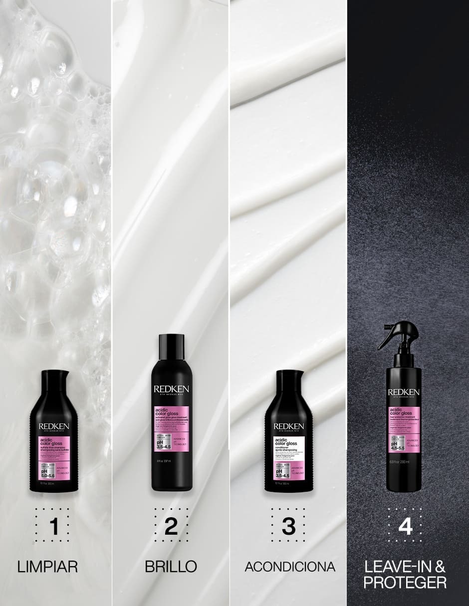 Tratamiento para capilar Activated Glass Gloss Treatment reparador Redken Acidic Color Gloss 5