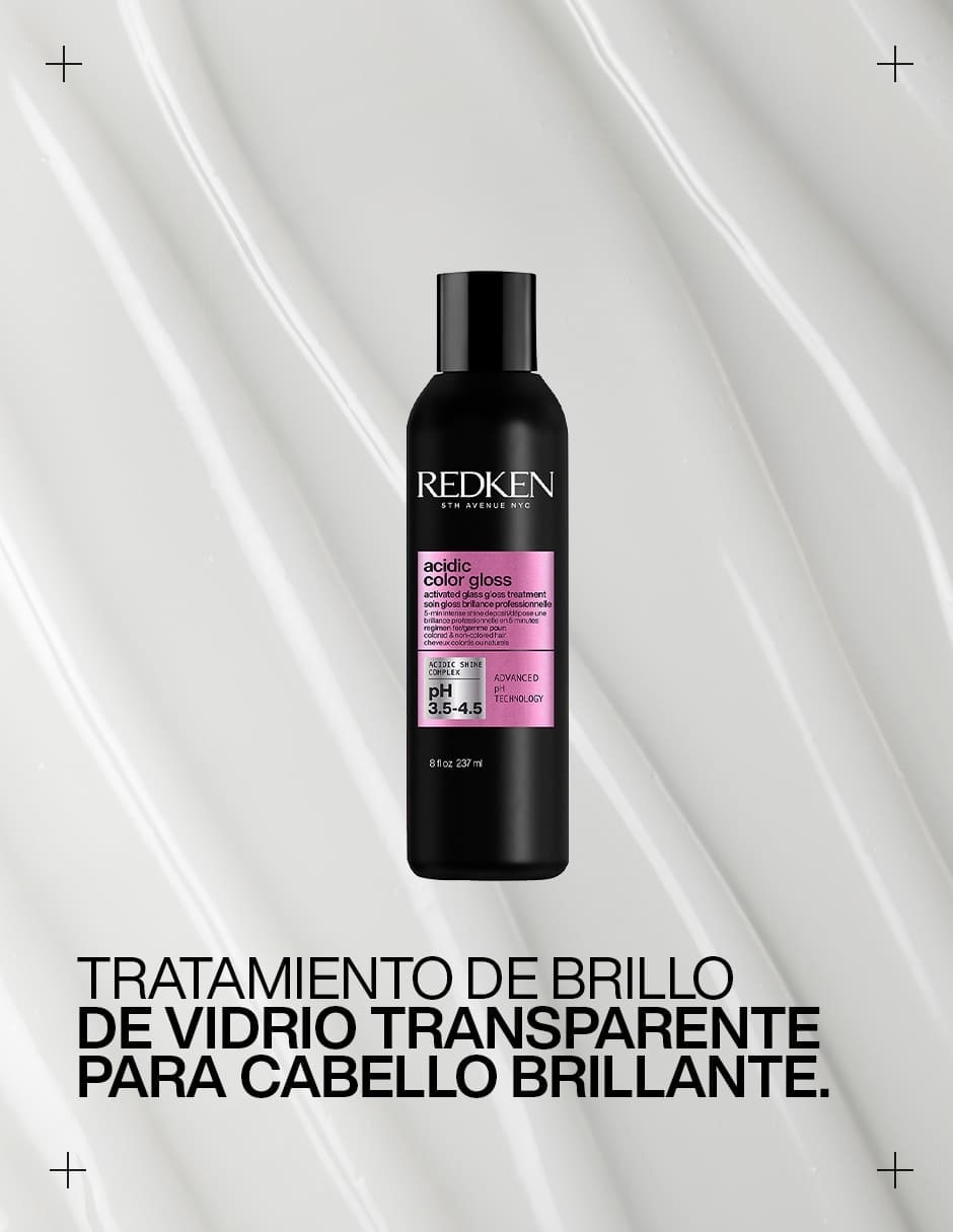 Tratamiento para capilar Activated Glass Gloss Treatment reparador Redken Acidic Color Gloss 9