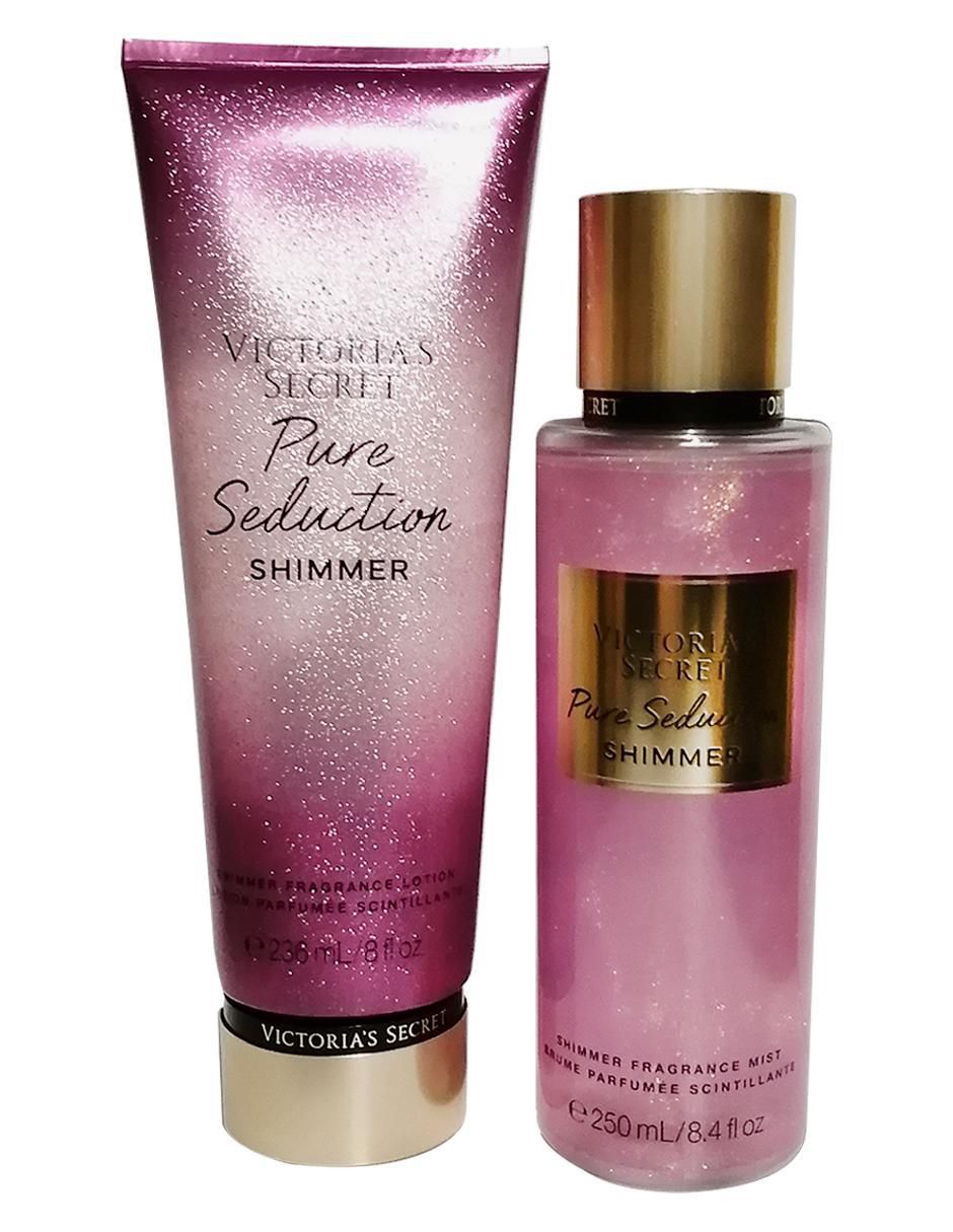 Kit de crema para cuerpo recomendada para hidratar de día y noche Pure  Seduction Shimmer Victoria's Secret todo tipo piel