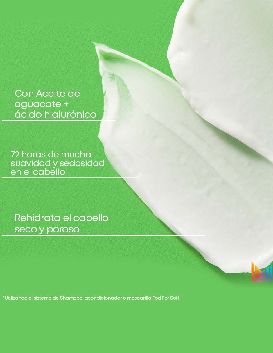 Mascarilla para hidratar y suavizar el cabello seco para hidratar Food For Soft 7