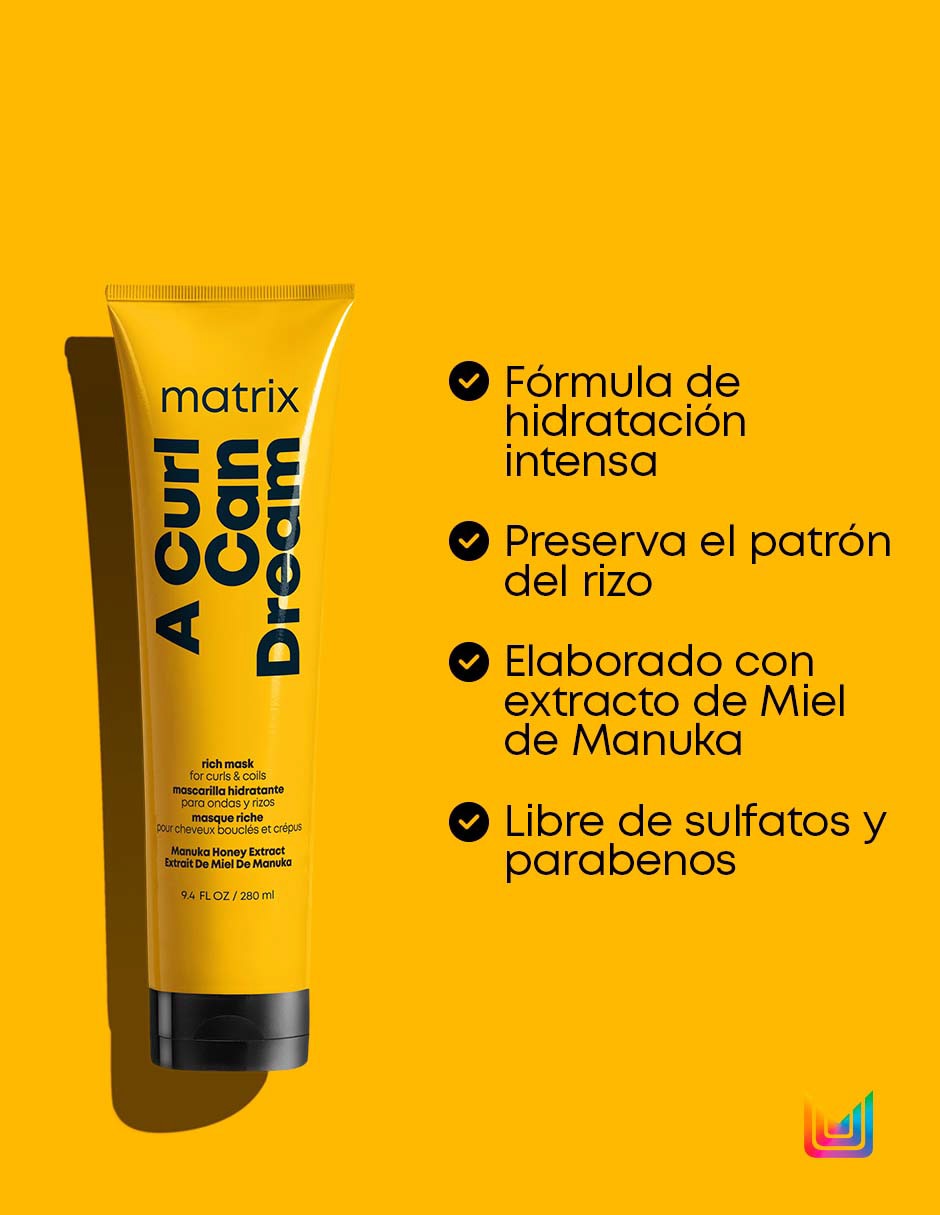 Mascarilla para hidratar Matrix A Curl Can Dream 3