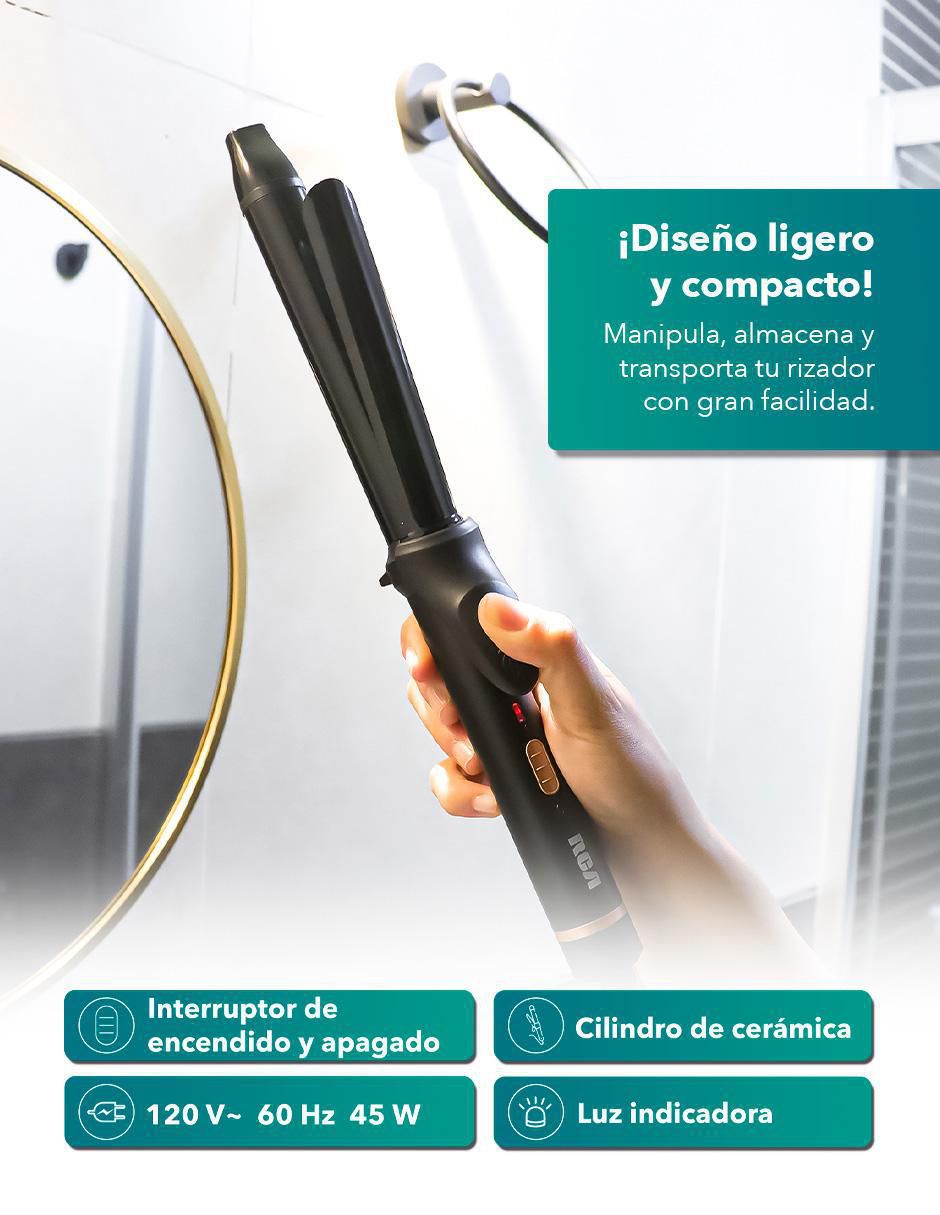 Rizadora 25 mm de cerámica - turmalina 2
