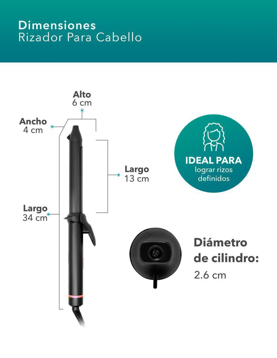 Rizadora 25 mm de cerámica - turmalina 9