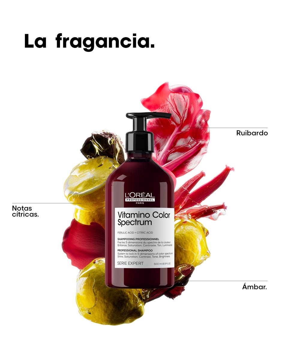 Shampoo protector de color para cabello Vitamino Color Spectrum 500 ml 5
