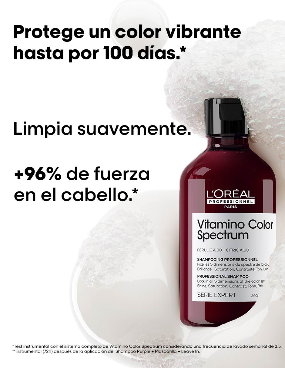 Shampoo protector de color para cabello Vitamino Color Spectrum 300 ml 2