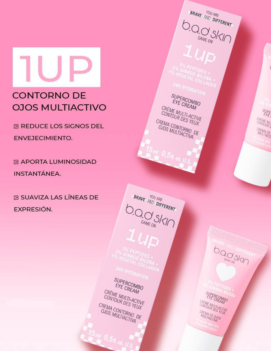 Crema para contorno de ojos recomendada para prevenir signos de la edad de día y noche Game on para piel normal y sensible 4