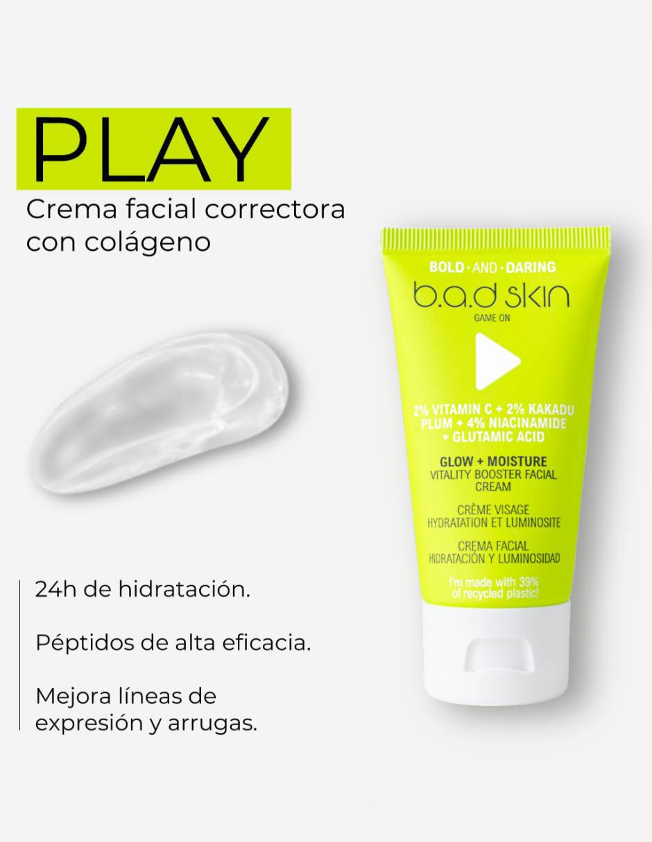 Crema facial recomendada para hidratar día Game On para piel normal y sensible 4