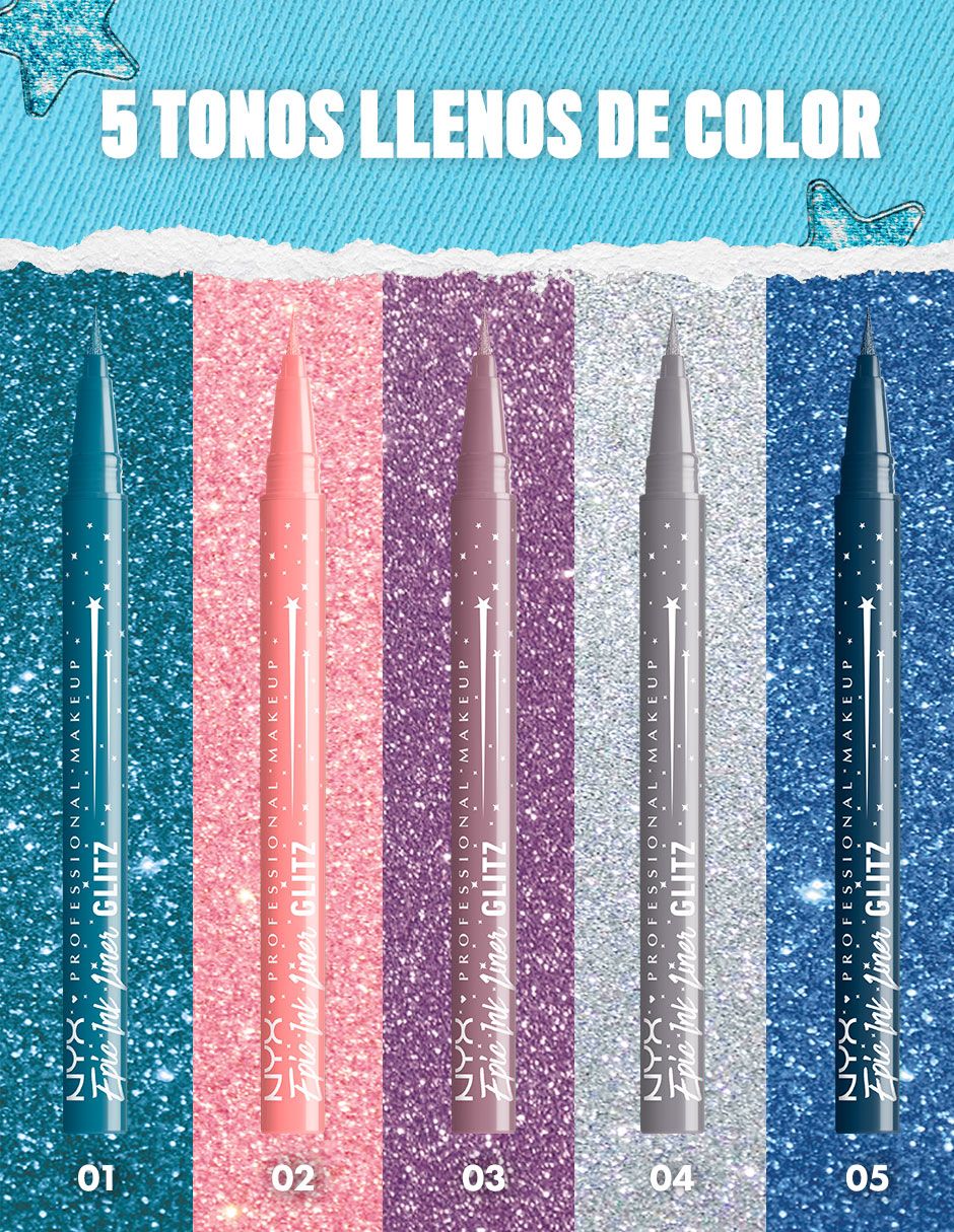 Delineador para ojos glitter p Epic Ink Liner 8