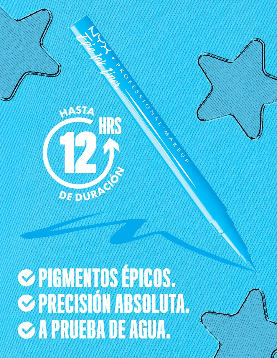 Delineador para ojos mate Nyx Professional Makeup Epic Ink Liner 6