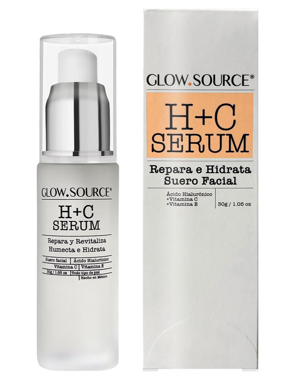 Sérum facial Glow.Source H+C Suero Facial que repara e hidrata 30g Pump Vitamina C+E de piel normal y mixta 1