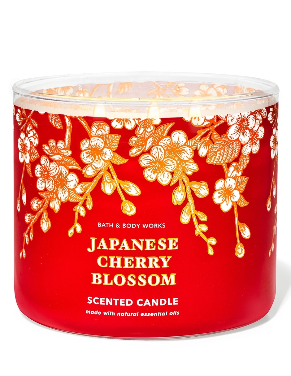 Vela aromática Japanese Cherry Blossom aroma flores de durazno, melón y rosas Vela aromática Japanese Cherry Blossom aroma flores de durazno, melón y rosas