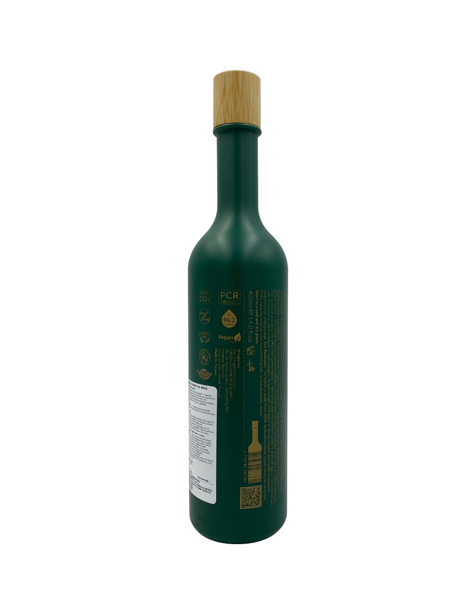 Shampoo hidratante para cabello todo tipo Vegano Green Tea 400 ml 2