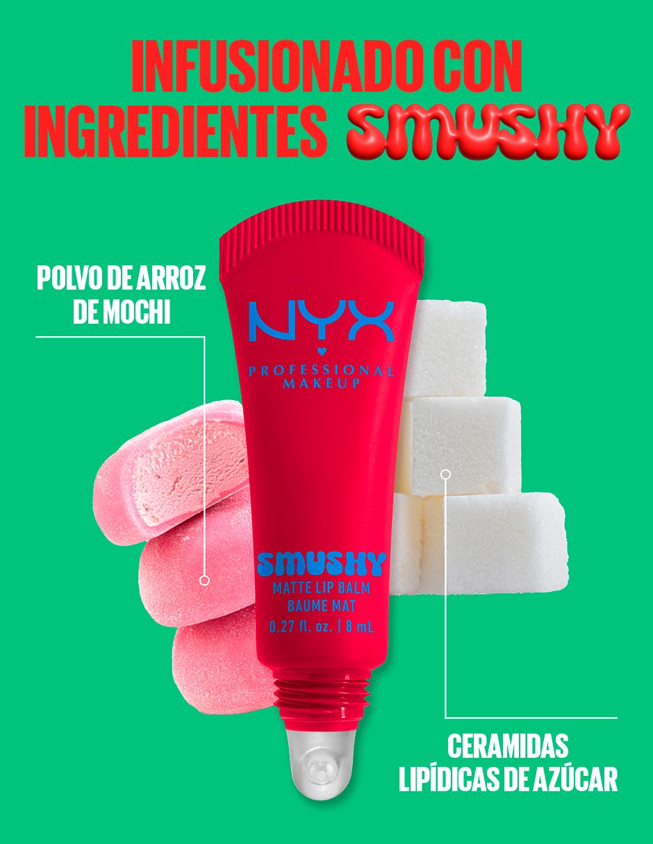 Bálsamo Smushy Matte aroma frutal de 8 ml 6