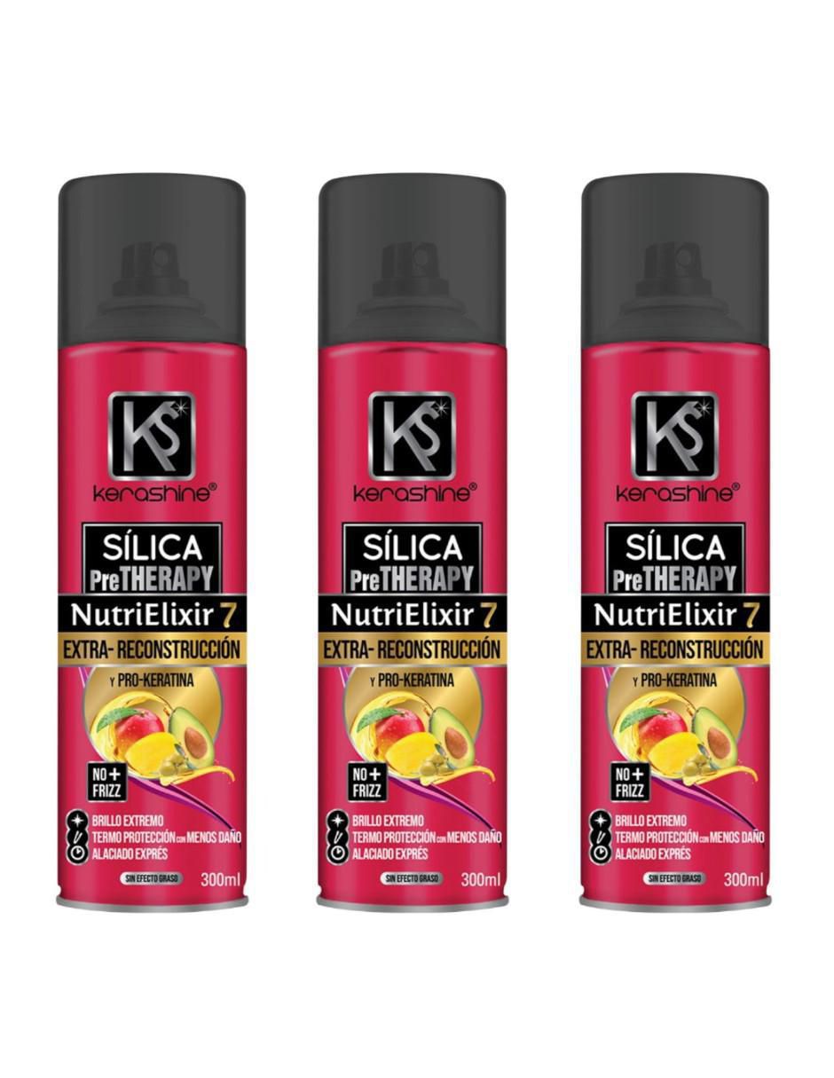 Set capilar Sílica Spray Nutrielixir Protección Térmica para todo tipo 3 piezas