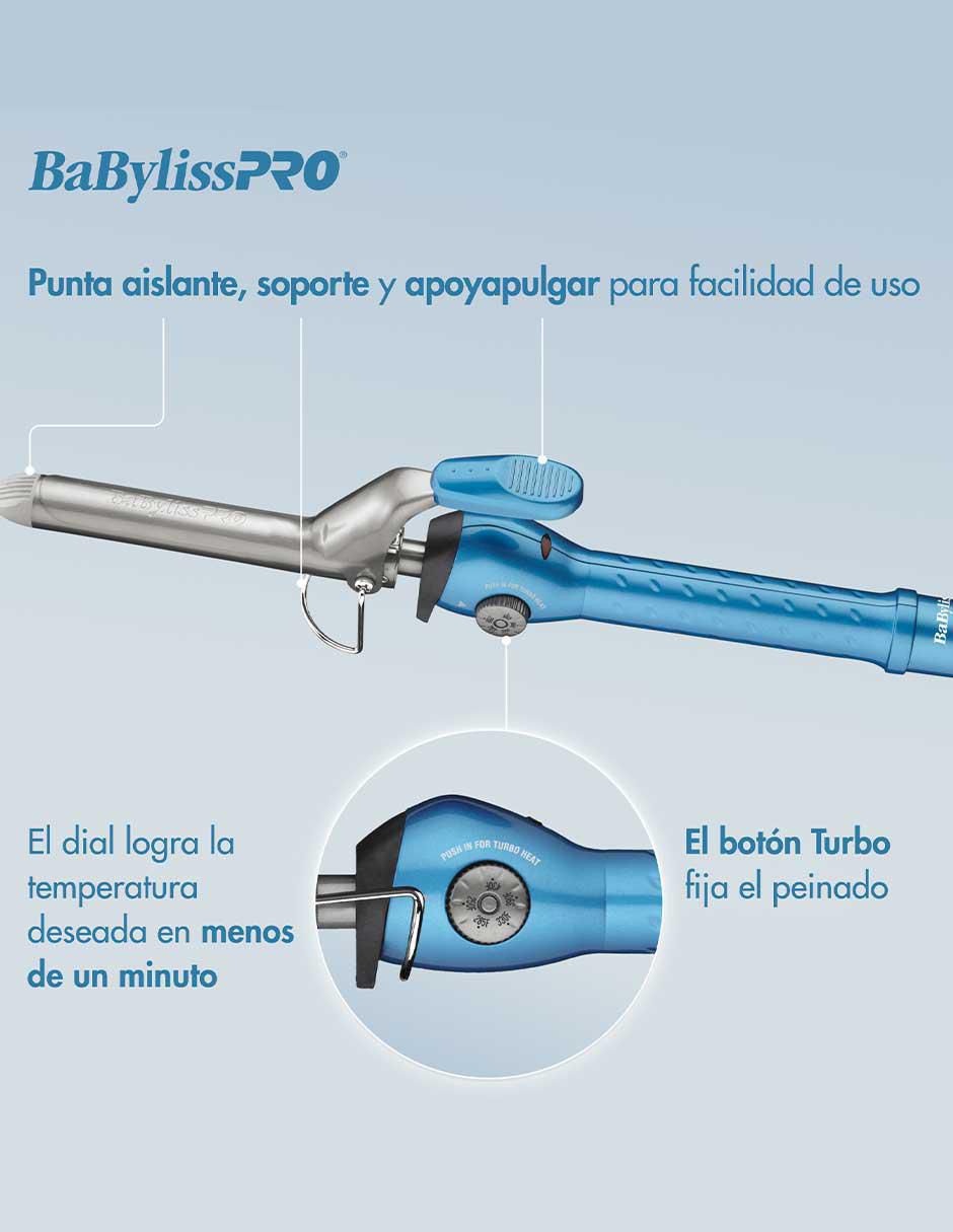 Rizadora de cabello bnt100s 25 mm de nano titanium 8